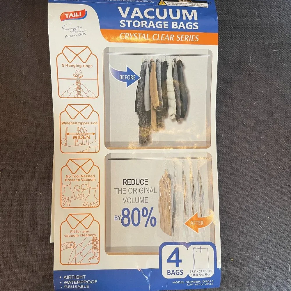 Vacuum Storage Bags - 4 Tall